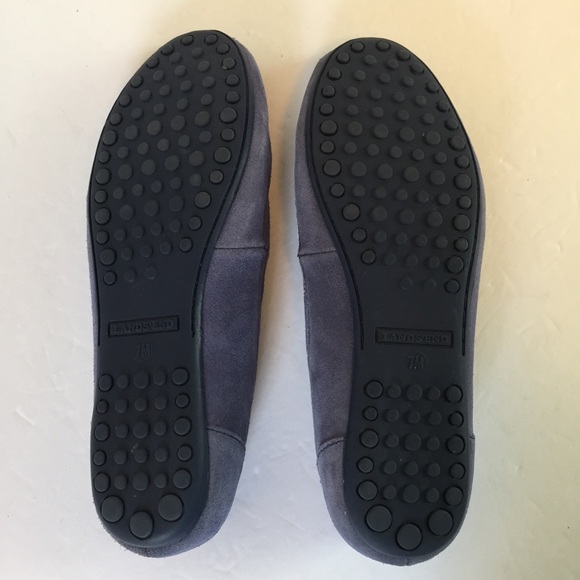 Lands’ End Flats Blue Suede Leather 7 M - Picture 7 of 8